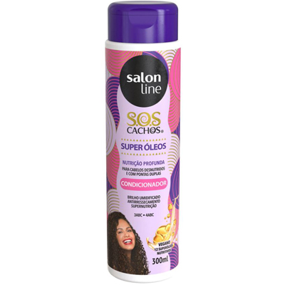CONDICIONADOR SALON LINE 300ML CACHOS SOS SUPER OLEOS (12)