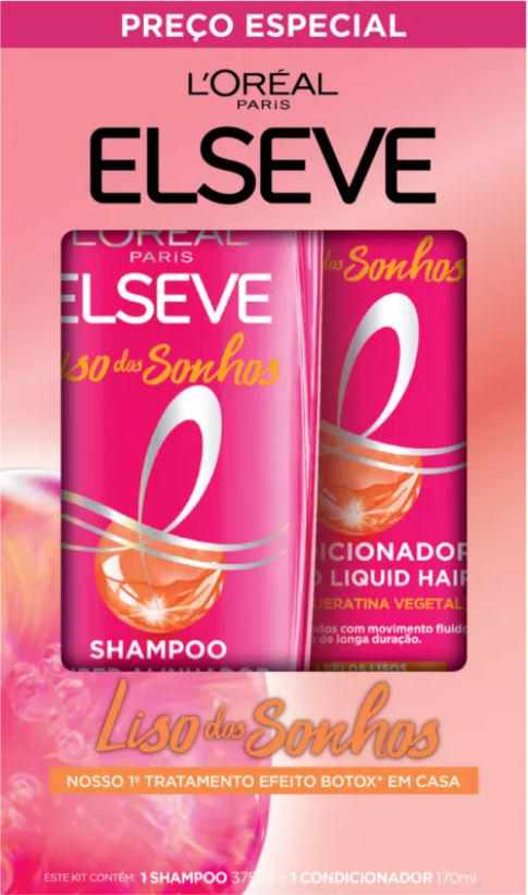 KIT ELSEVE SH 375ML+CO 170ML LISO DOS SONHOS(6)