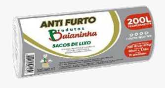 SACO LIXO TRANSPARENTE BAIANINHA 90X115 COLETA SELETIVA CAPACIDADE 200LT ROLO C/20 (20)