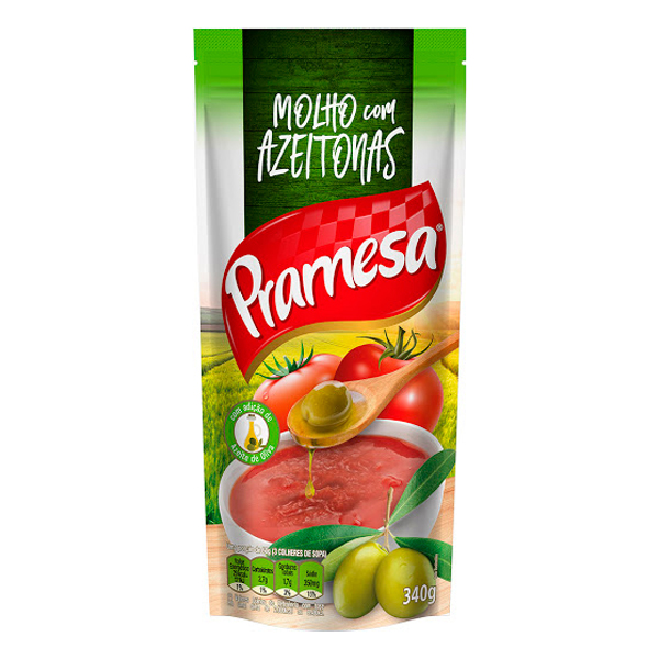 MOLHO TOMATE PRAMESA AZEITONA SACHE 300G (36)