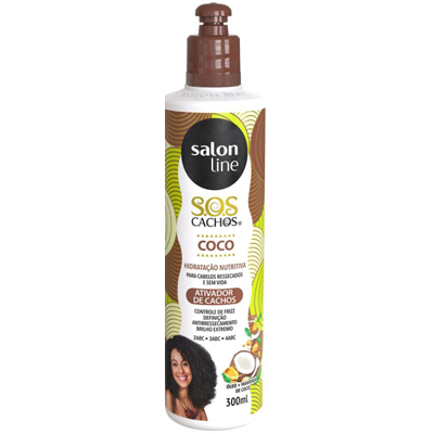 ATIVADOR SALON LINE 300ML CACHOS SOS COCO (12)