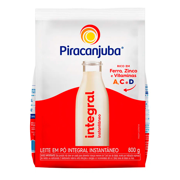 LEITE PO INTEGRAL INSTANTANEO PIRACANJUBA 800GR (12)