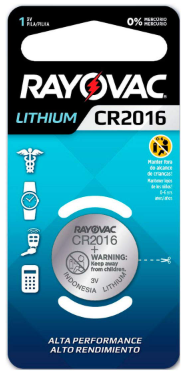 PILHA RAYOVAC CR2016 3V 1UN (6)