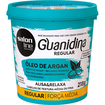 RELAXANTE SALON LINE 218G GUANIDINA OLEO ARGAN REGULAR (12)