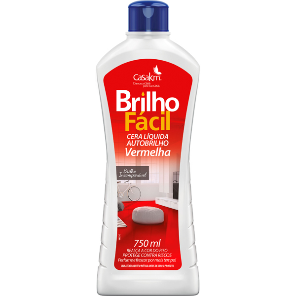 CERA LIQ BRILHO FACIL 0750ML VERMELHA (12)