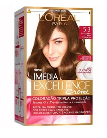 TINTURA IMEDIA EXCELLENCE CREME 5.3 CASTANHO CLARO DOU(12)