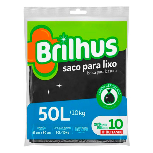 SACO LIXO BRILHUS ALMOF PRETO 050LT 10UN (12)