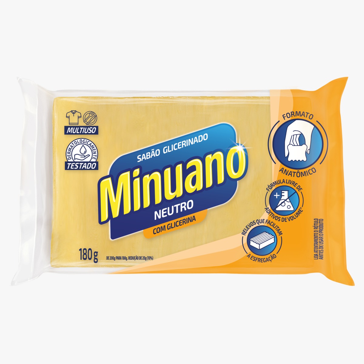 SABAO EM BARRA MINUANO 1X160G GLICERINADO NEUTRO (24)
