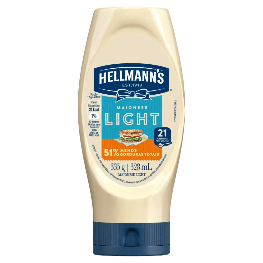 MAIONESE HELLMANNS 335G LIGHT SQUEEZE (24)