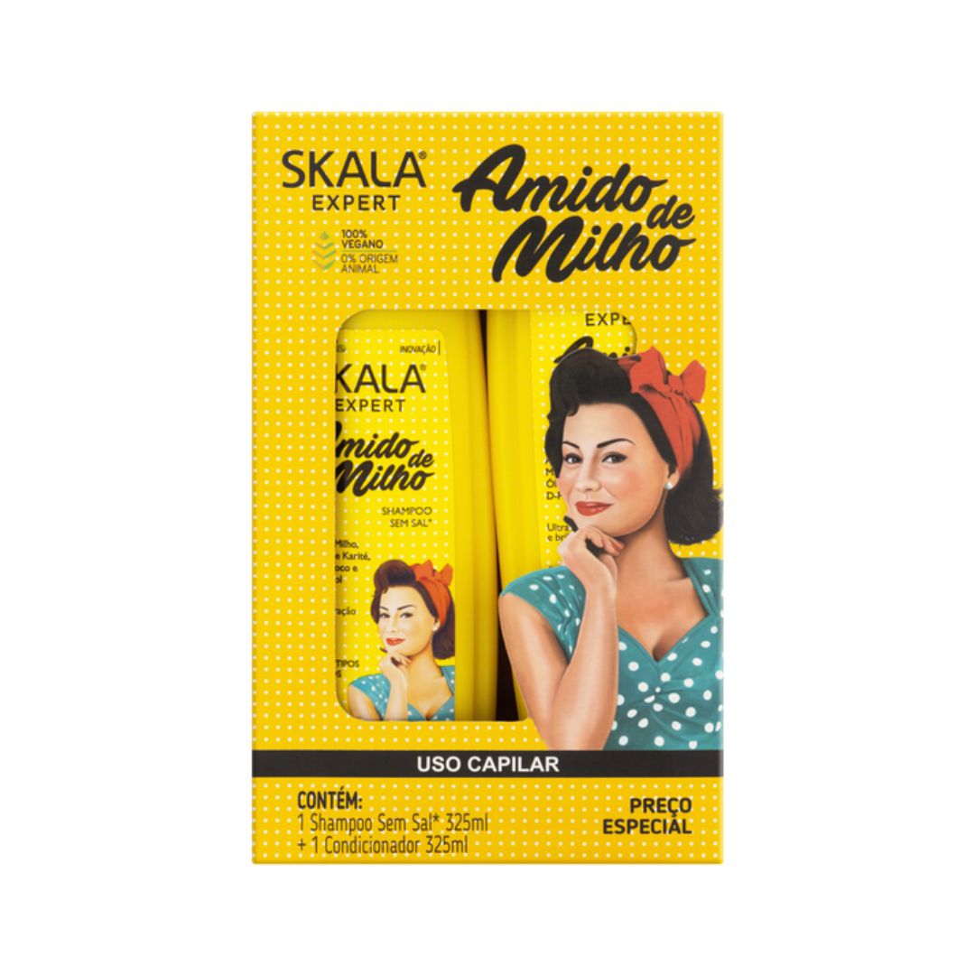 KIT SKALA SH+COND 325ML AMIDO MILHO (6)