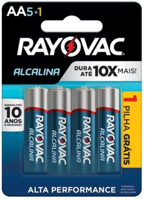PILHA RAYOVAC ALCALINA AA L6P5UN (24)