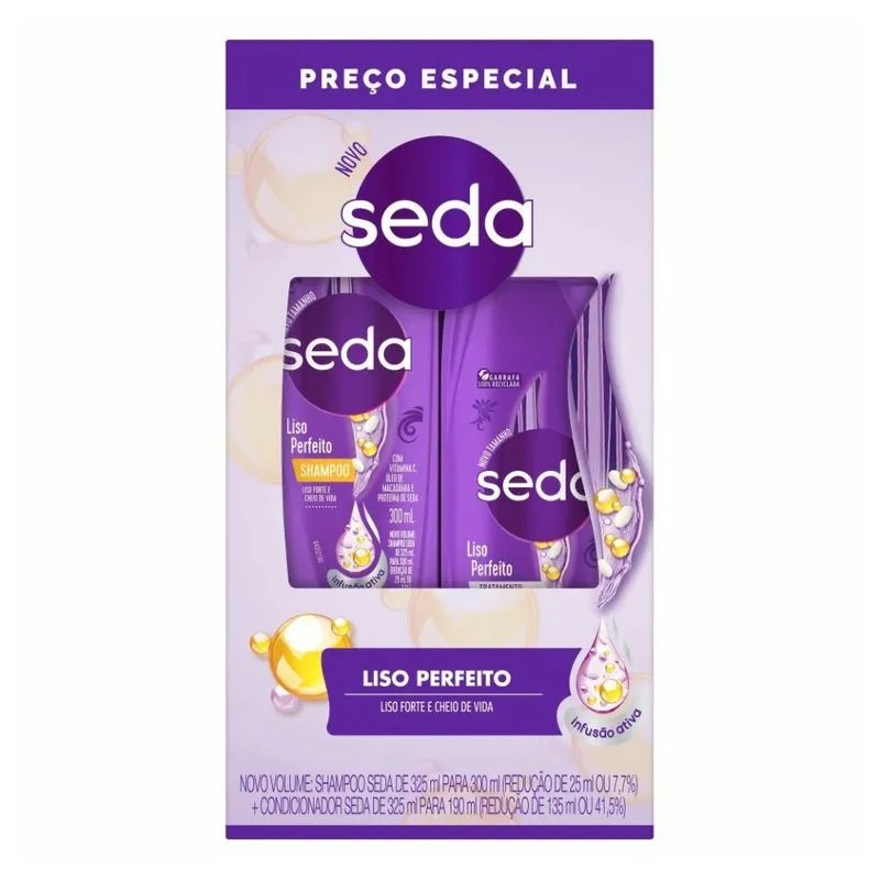 SH SEDA KIT 325ML+COND 190ML LISO PERFEITO (15)