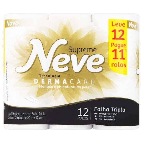 PAPEL HIGIÊNICO NEVE FOLHA TRIPLA L12P11 20X12 (06)