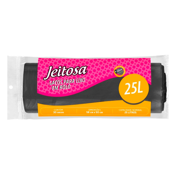 SACO LIXO JEITOSA PRETO RL 025LT 30UN (12)