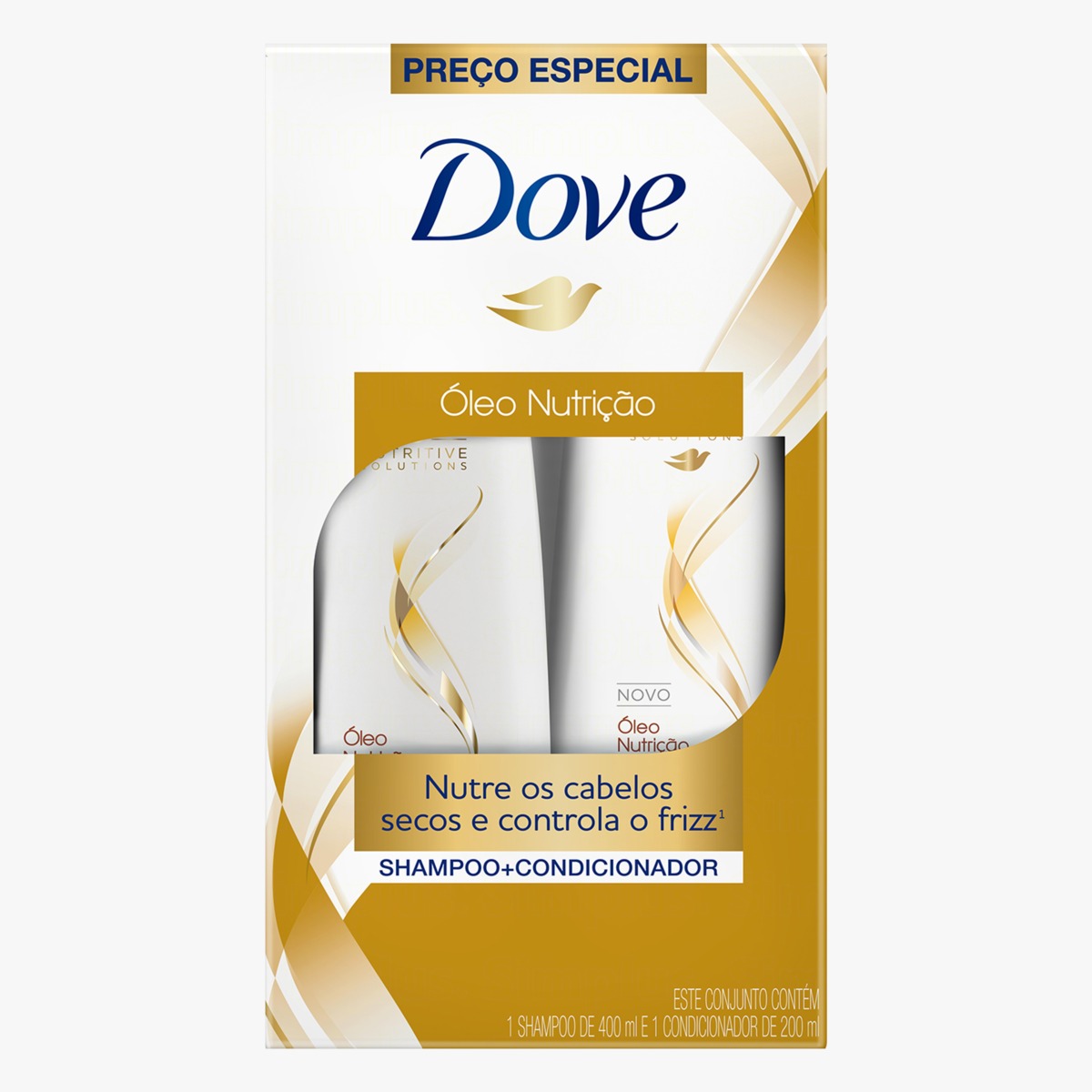 SHAMPOO DOVE 400ML OL NUTR+CONDICIONADOR 200ML (8)