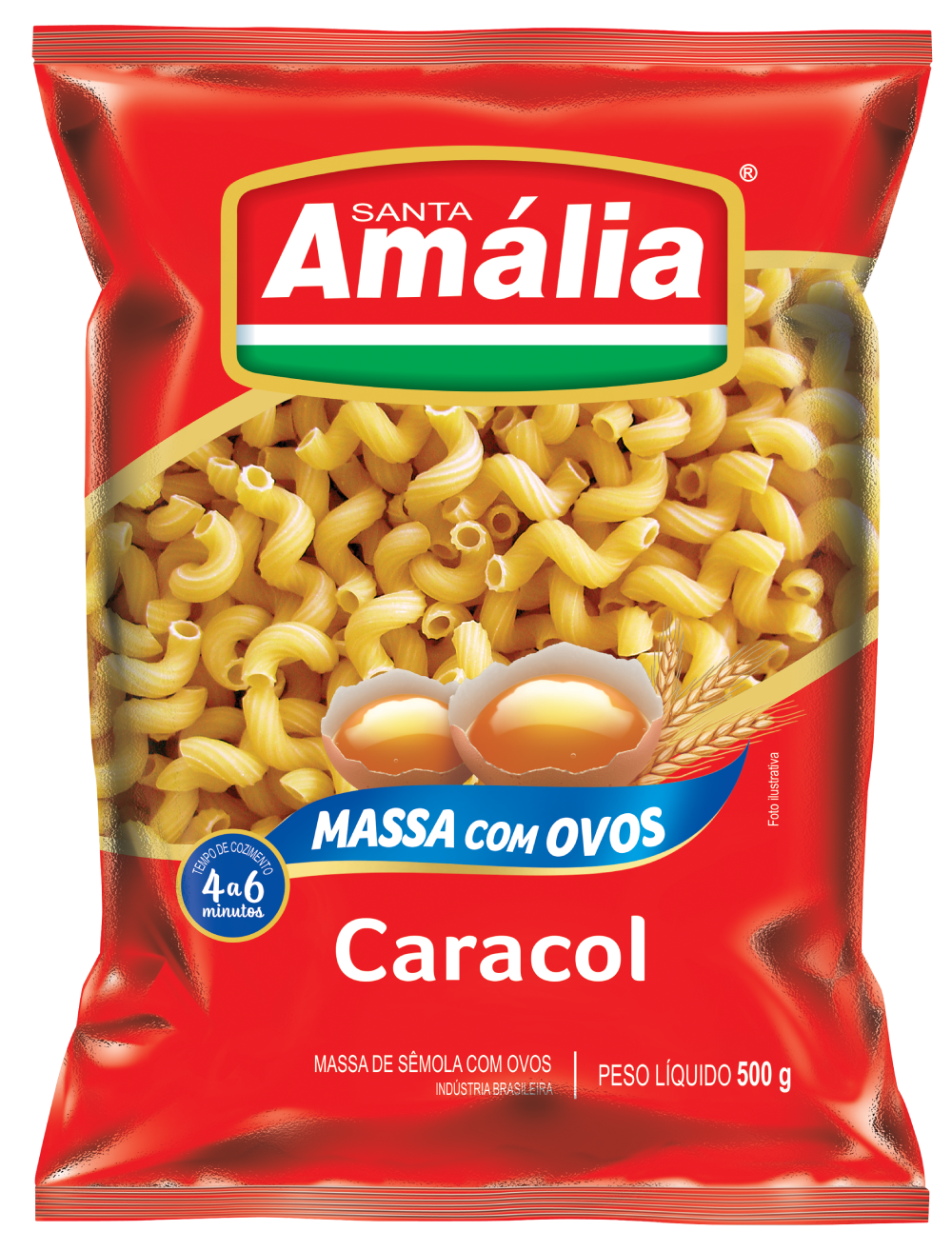 MACARRÃO CARACOLORAMA  OVOS STA AMÁLIA 500GX20