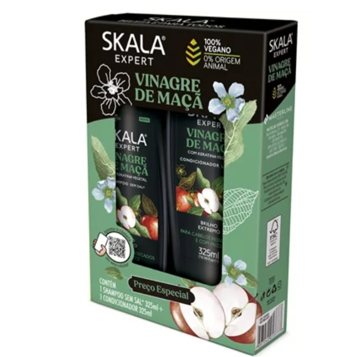 KIT SKALA SH+COND 325ML VINAGRE MACA (6)