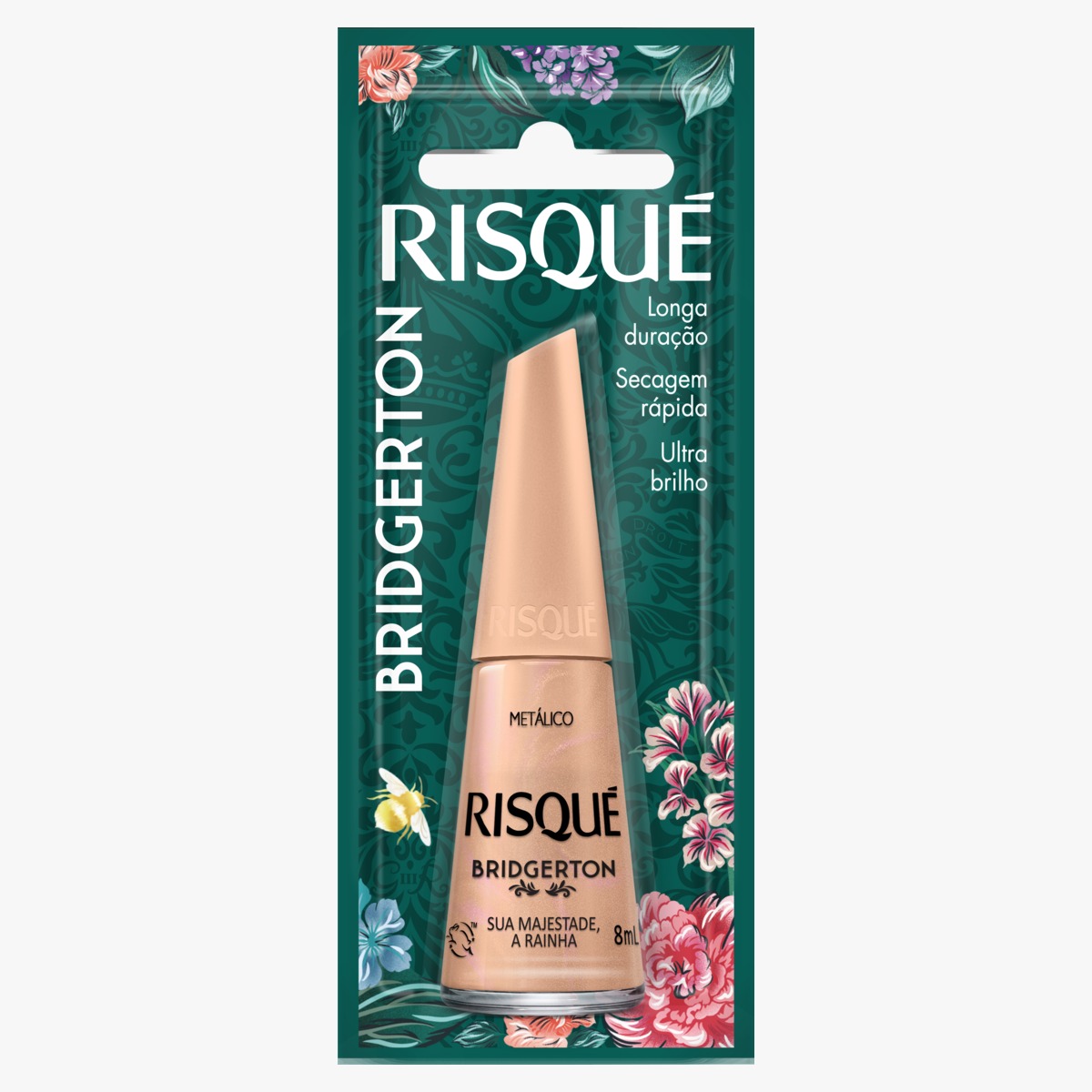 ESMALTE RISQUE BLISTER 8ML METALICO BRIDGERTON SUA MAJESTADE (144)