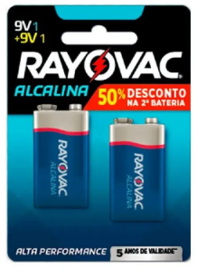 BATERIA RAYOVAC ALCALINA 9V L2G50% (12)
