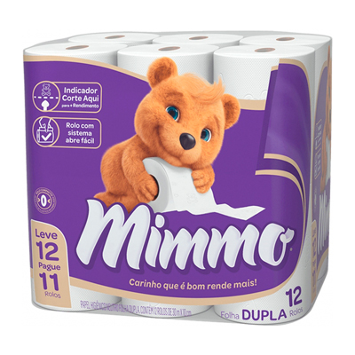 PAPEL HIGIÊNICO MIMMO FOLHA DUPLA L12P11 30X12 (06)