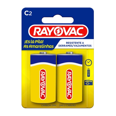 PILHA RAYOVAC AMARELINHA C 2UN (24)