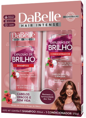 KIT SH 250ML+COND 175ML DABELLE EXPLOSAO DE BRILHO (12)