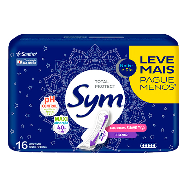 ABS SYM SUAVE NOITE&DIA 16UN C/ABAS L+P- (30)