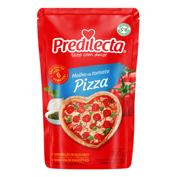 MOLHO REFOGADO DE TOMATE PIZZA PREDILECTA 300GR SACHE  (32)