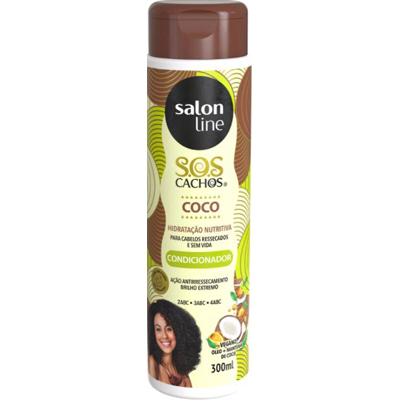 COND SALON LINE 300ML CACHOS SOS COCO (12)