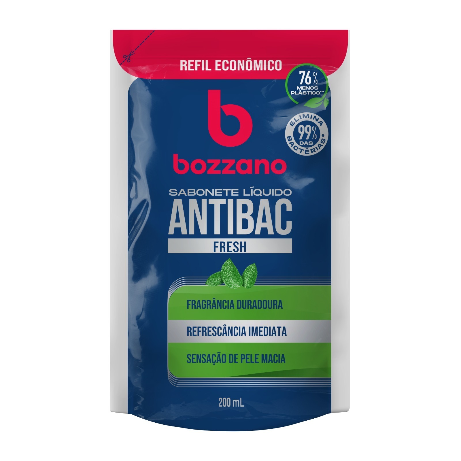 SAB LIQ BOZZANO 200ML REFIL ANTIBAC CARVAO ATIVADO (12)