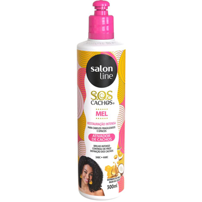 ATIVADOR SALON LINE 300ML CACHOS SOS MEL (12)
