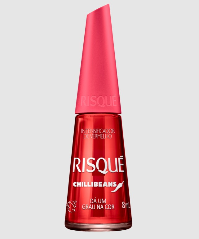 ESM RISQUE CL 8ML CHILLI BEANS VERMELHO DA UM GRAU NA COR (144)