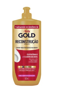 CREME PENTEAR NIELY GOLD 500ML RECONSTRUCAO POTENTE (12)