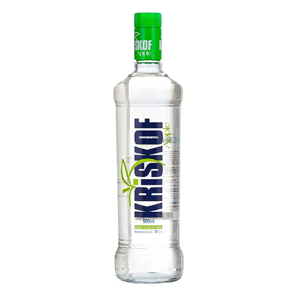 BEBIDA VODKA KRISKOF NACIONAL APPLE 900ML (6)